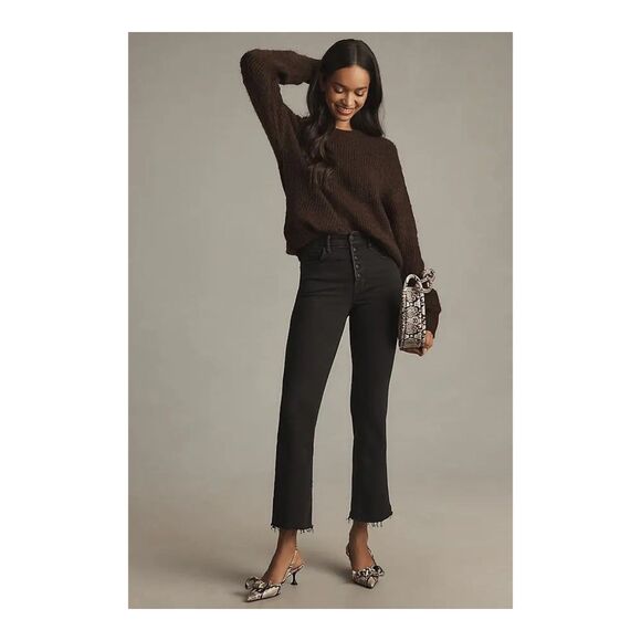 Good American Good Legs Mid-Rise Crop Bootcut Jeans - 29/8 - Picture 6 of 11